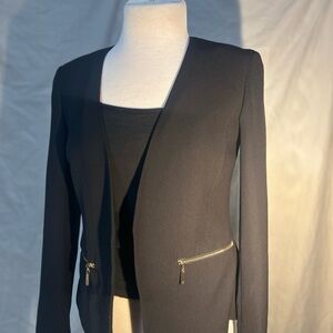 Ivanka Trump Black Blazer with Zipper Accents